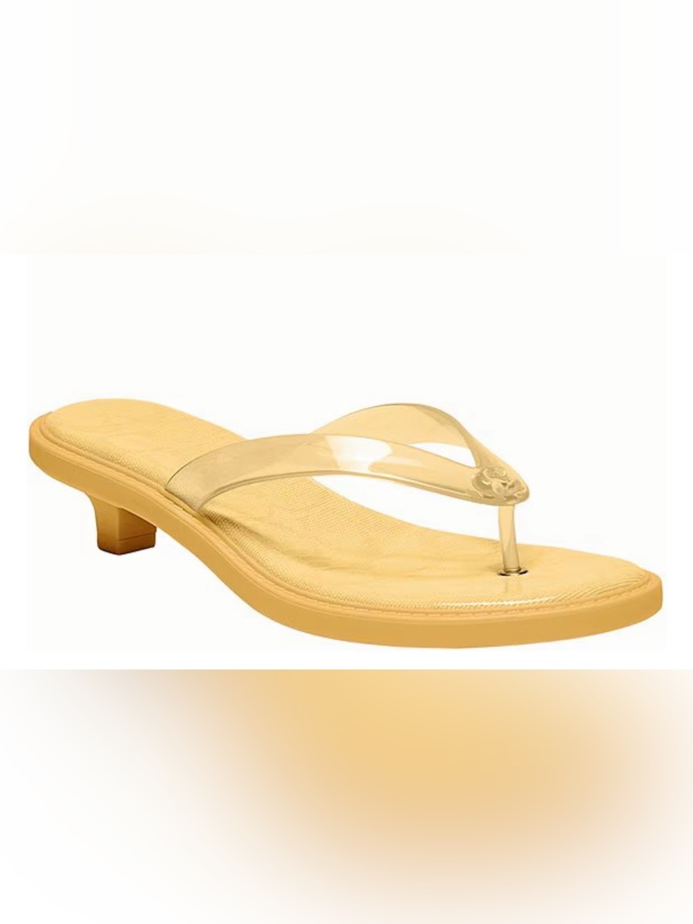 Jelly Thong Kitten Heel Sandals